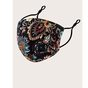 💋 Flower Pattern Face Covering mask - adjustable
